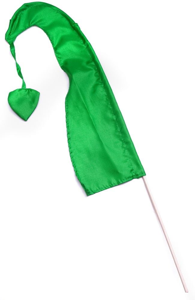 ［グリーン］カラフルプリント - ウンブル・ウンブル（バリのぼり旗）【約50cm】の写真