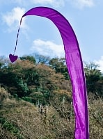 ［パープル］カラフルプリント - ウンブル・ウンブル（バリのぼり旗）【約220cm】の商品写真