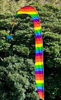 ［レインボー］カラフルプリント - ウンブル・ウンブル（バリのぼり旗）【約220cm】の商品写真