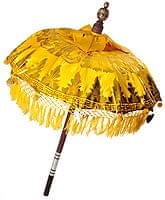 バリの装飾付き傘(黄色) - 70cmの商品写真