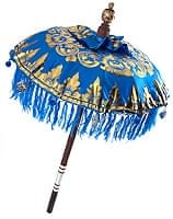 バリの装飾付き傘(青) - 70cmの商品写真