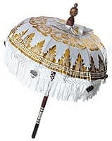 バリの装飾付き傘(白) - 70cmの商品写真