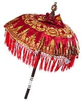 バリの装飾付き傘(赤) - 70cmの商品写真