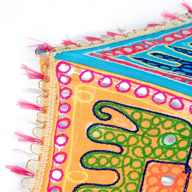 〔アソート〕インド・ラジャスタンの刺繍傘・日傘 - 直径60cm程度 12 - 縁の写真