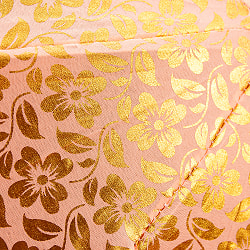 カラフルフリンジがついた インドの ゴールデンフラワー傘・日傘 - 直径73cm程度 - サブ4