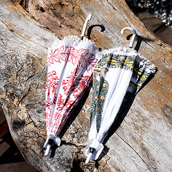 【全6種】木版染のボタニカルアンブレラ　傘・日傘 - 直径69cm程度 - サブ4