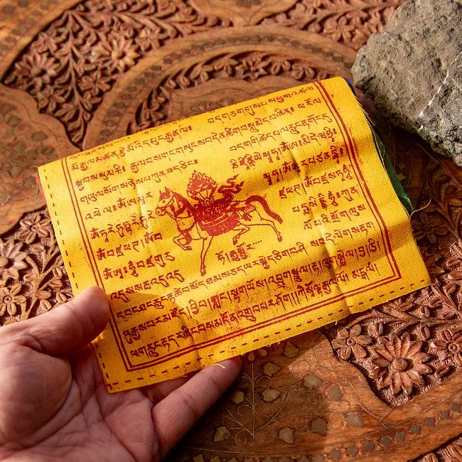 タルチョー【約17cmx約17cm 240cm】　アジアンなフラッグガーランドの写真ガーランド,フラッグガーランド,五色旗,タルチョ,タルチョー,ルンタ,チベット,マニ旗,祈祷旗,タルチョク