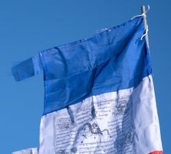 5色の縦型タルチョー【約160cm×50cm】 - サブ4