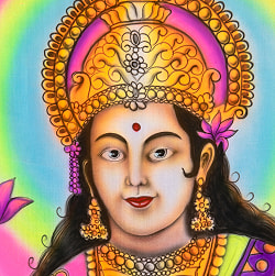 ブラシペイントバティック(ドゥルガ-) - サブ4