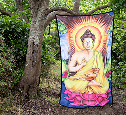 ブッダの最高級ブラシペイントバティック【240cm x 140cm】 - サブ3