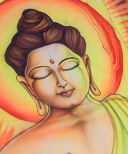 ブッダの最高級ブラシペイントバティック【240cm x 140cm】 - サブ4