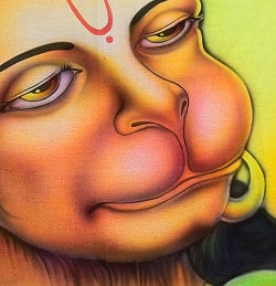 ハヌマンの最高級ブラシペイントバティック【240cm x 140cm】 - サブ5