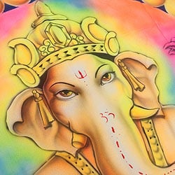 ブラシペイントバティック(ガネーシャ) - サブ4