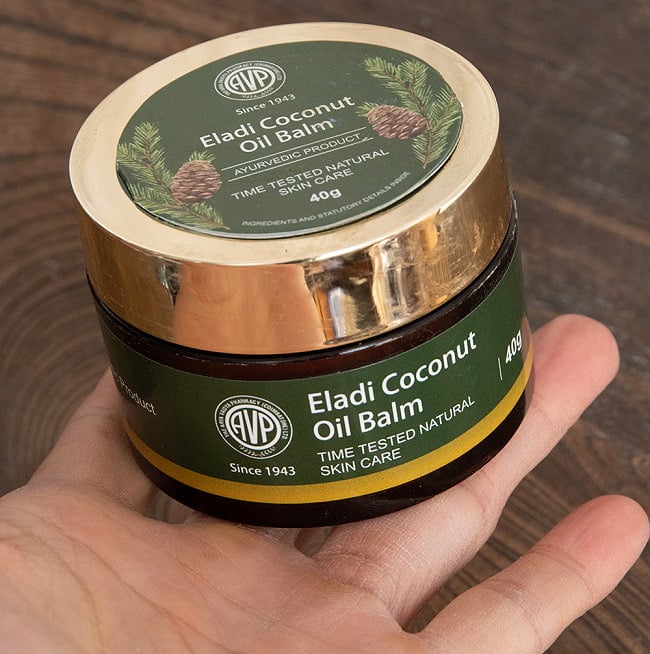 ＡＶＰ　エラディ　バーム - アーユルヴェーダのオイルと蜜蝋のバーム[Eladi Coconut Oil Balm 40g] 4 - 簡単な日本語の説明が同封されています