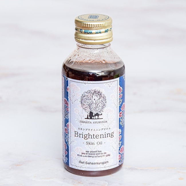 ティラキタ　スキン　ブライトニング　オイル[Skin Bringting Oil] 100mlの写真アーユルヴェーダオイル,タイラム,アーユルヴェーダ,マッサージオイル,シロダーラ,オイル,マッサージ,CKKM