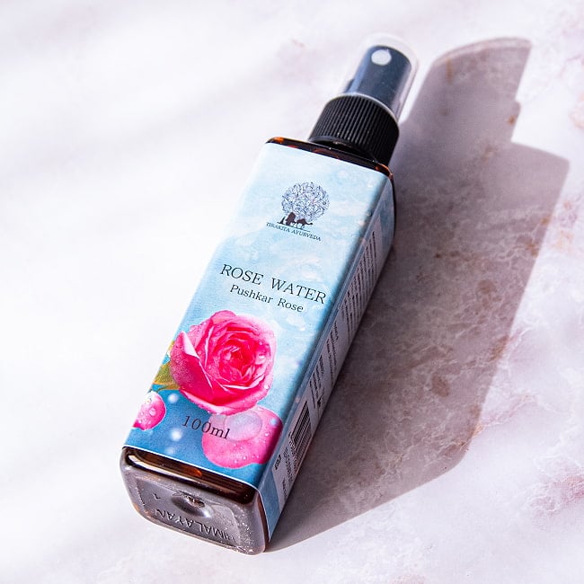 【100ml】便利なスプレータイプ プシュカル ダマスク ローズ ウオーター【生バラだけの化粧水】 2 - 斜めから撮影しました