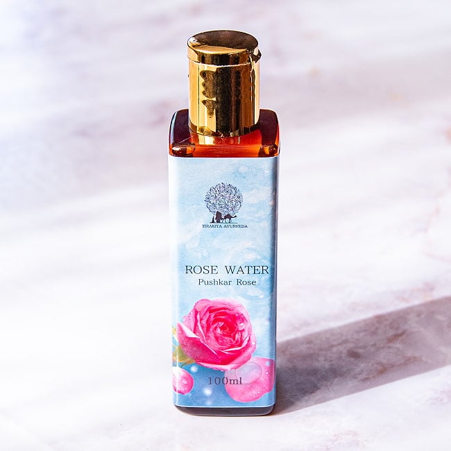 【100ml】便利なスプレータイプ プシュカル ダマスク ローズ ウオーター【生バラだけの化粧水】 8 - 通常キャップに付け替えてみました。