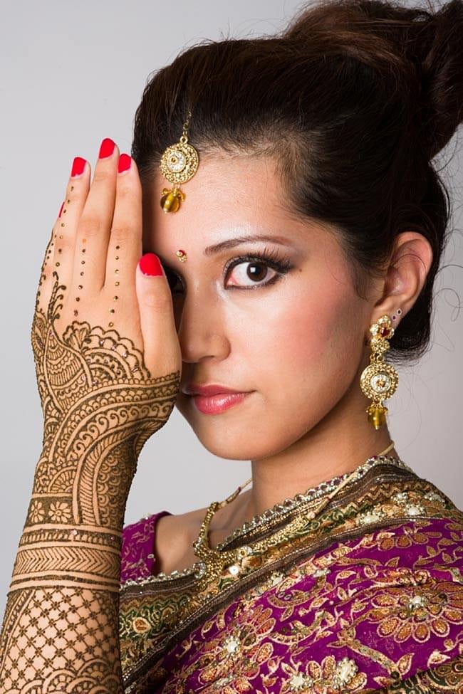 ティラキタ メヘンディ パウダー 100g[Mehndi Powder] 5 - 出来上がり！　大変美しいです。作者はAki Nishioさんです