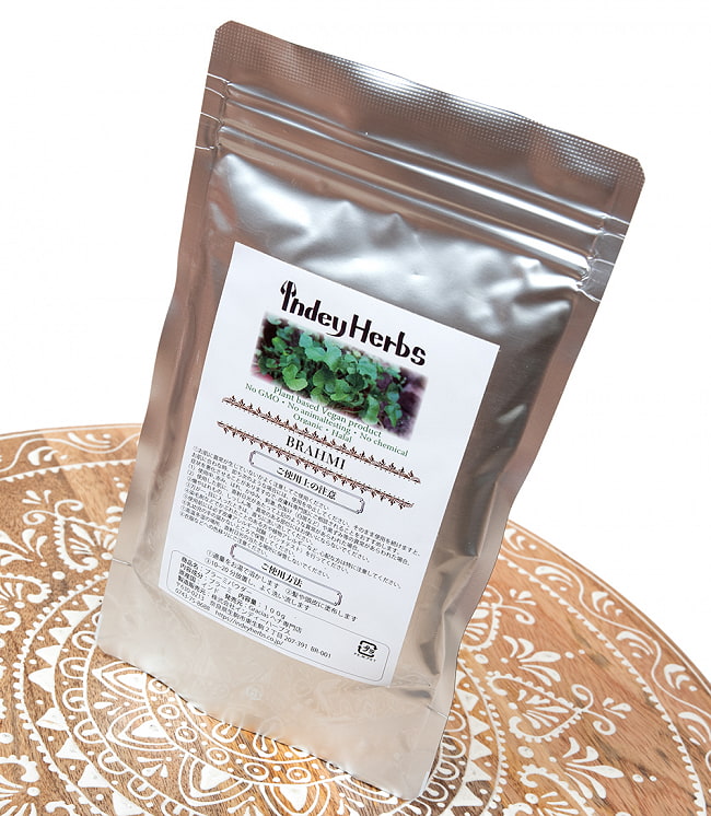 【送料無料・4個セット】ブラーミパウダー [BRAHMI POWDER] - 100g 3 - 斜めから撮影しました