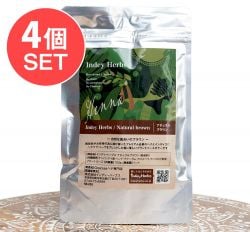 【送料無料・4個セット】Indy Herbs Mix ヘナパウダー プラントベースカラー - ナチュラルブラウン 100g の商品写真