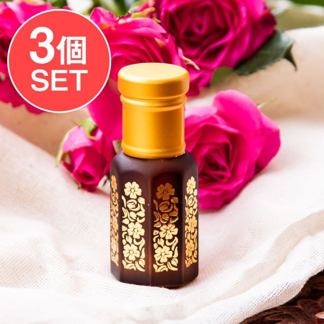 【3個セット】【Superior】プシュカル　ダマスク　ローズオイル【精油 6ml】の写真セット,ローズ,ローズオイル,薔薇油,香水,パヒューム,プシュカル,香油,精油,ローズオットー