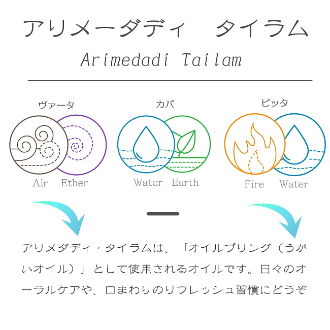 【送料無料・6個セット】ＫＯＴＴＡＫＡＬ　アリメーダディ　タイラム[Arimedadi Tailam 200ML] 3 - お口の健康に オイルプーリング用オイルです