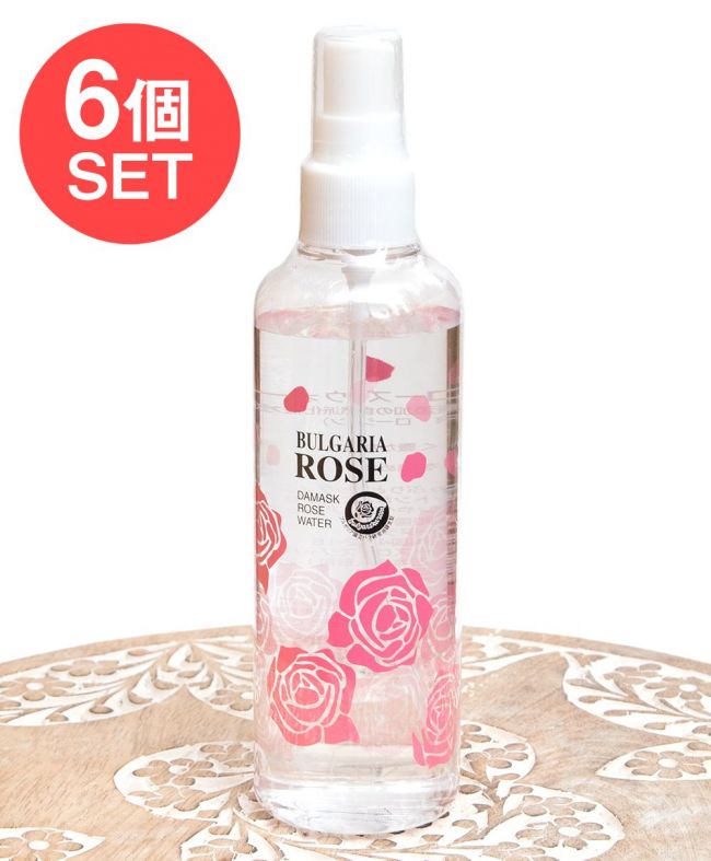 【6個セット】生バラだけの化粧水 - ダマスク ローズ ウオーター【200ml】の写真セット,ダマスクローズ,無添加,オイルミスト,マルチケア化粧品,ブルガリア