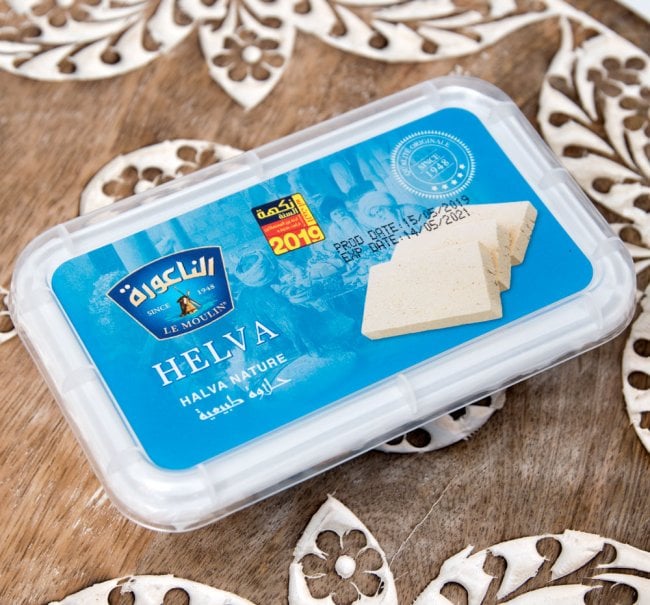 アラブのスイーツ ハルワ・シャミア 四角 200g （バニラ風味） 【LE MOULIN】の写真ハルワ・シャミア,ハルワ,お菓子,アラブ,チュニジア
