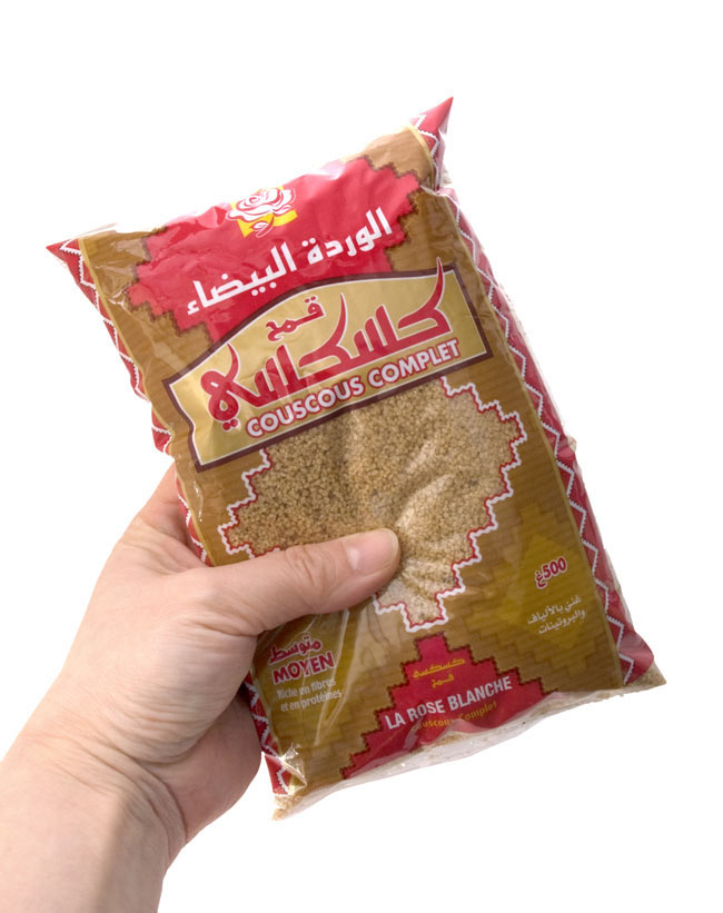 クスクス 全粒粉 中粒 - COUS COUS Wholeweat Middle Grain 500g 【Rose Blanche】 4 - 一人前約100gとして、約4〜5人分のクスクスを作ることが出来ます。