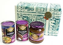 インドカレーペーストギフトセット（カレーペースト缶２種、スイートマンゴーチャツネ瓶1コ）の商品写真
