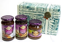 インドカレーペーストギフトセット（カレーペースト瓶２種、スイートマンゴーチャツネ瓶1コ）の商品写真