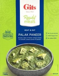 パラック パニール - Palak Paneer - ほうれん草とカッテージチーズのカレー 【Gits】(FD-INSCRY-133)