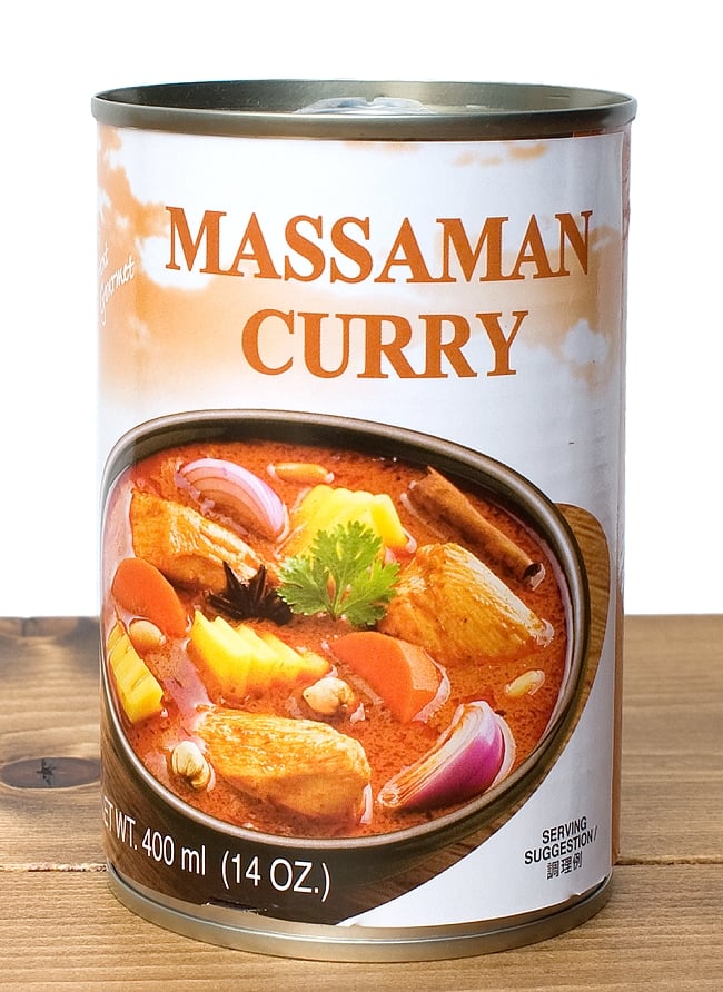 マッサマンカレー缶 ‐ MASSAMAN CURRY  【Orient Gourmet】の写真1枚目です。世界で一番美味しいんじゃないかと言われているタイマッサマンカレー。濃厚なコク、旨味、マッチした辛さと甘みが特徴です。是非、味わってくださいね。トムヤム,トムヤムクン,トムヤムスープ,スープ,缶詰