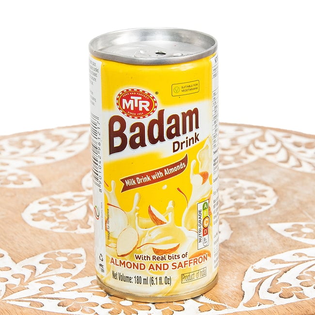 バダム ミルク ドリンク - Badam Drink 缶 180ml 凹みあり！の写真バダム,乳飲料,スキムミルク