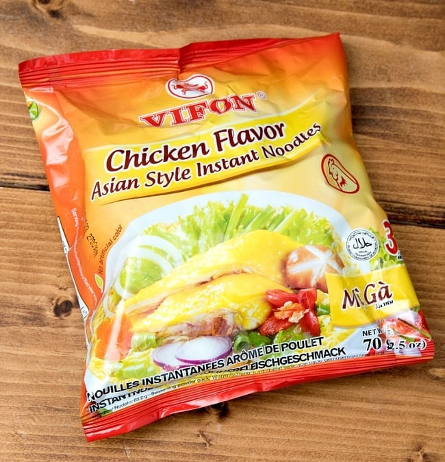 ベトナム・ミー (袋） 【VIFON】 チキン味 - MI Gaの写真1枚目です。全体写真です。ベトナム料理,ミー,インスタント麺,チキン,ベトナムミー,VIFON