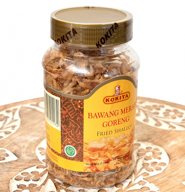 インドネシア料理 フライド エシャロット - Bawang Goreng 【KOKITA】 2 - 使いきりのちょうどいいサイズです。スープやナシゴレンにたっぷりかけてどうぞ。