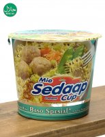 インスタント カップ ヌードル スペシャル ビーフ ミートボール入り - Baso Spesial Cup 【Mie Sedaap】 (FD-LOJ-406)