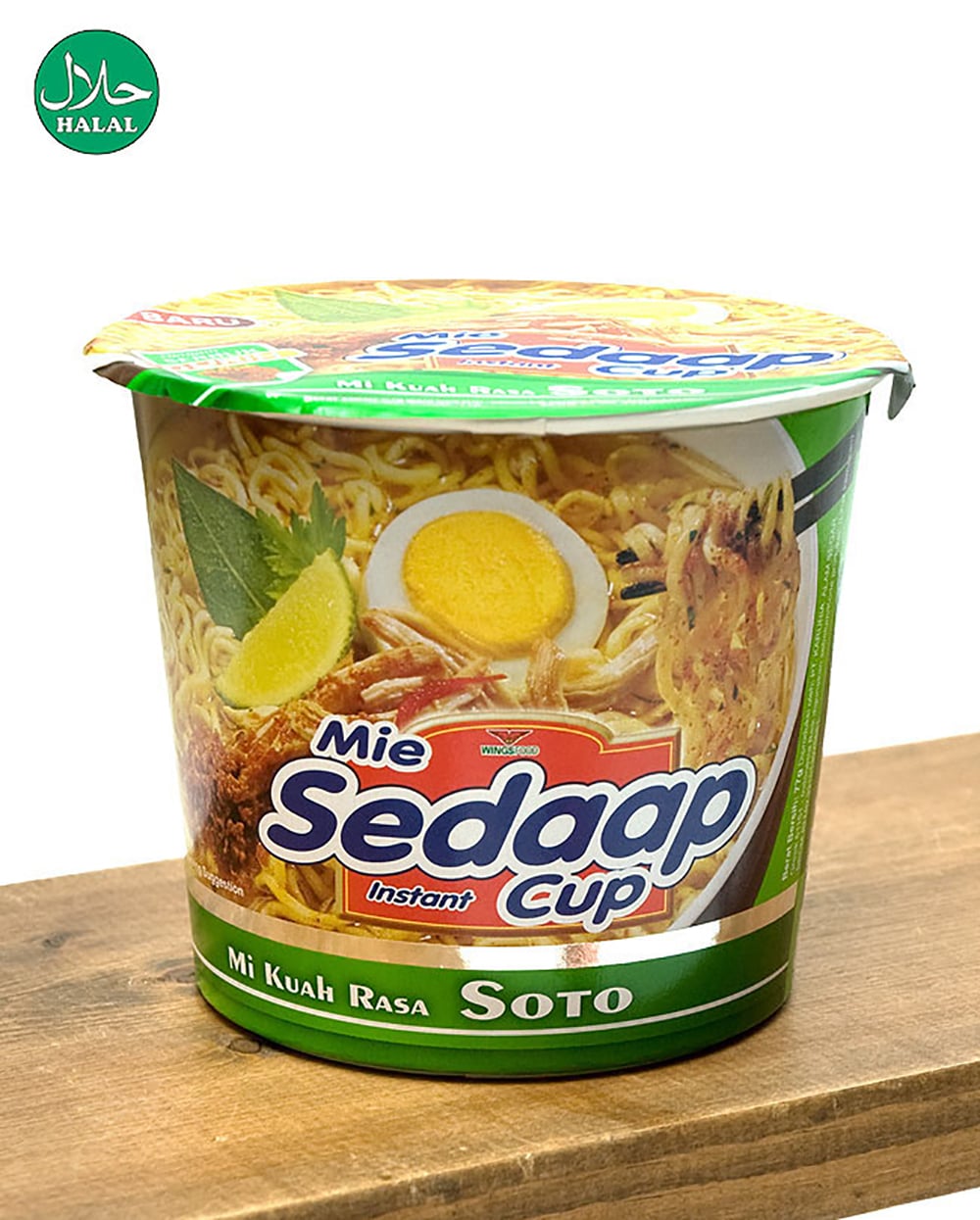 インスタント カップ ヌードル ソトミー味 - SOTO Cup  【Mie Sedaap】 の写真1枚目です。野菜のやさしい味わいのインスタントヌードル
インドネシア料理,インドネシア,インスタント麺, 肉野菜味,ハラル