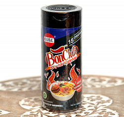 【6個セット】インドネシア チリ フレーク-レベル15 - ボン　チリ　レベル15　ギラ辛　黒ボトル - Bon Chili Level 15 【KOBE】の写真