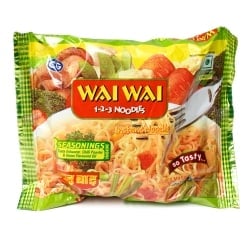 【12個セット】WAIWAI Noodles - インドのインスタントヌードル【ベジ・マサラ味】の写真