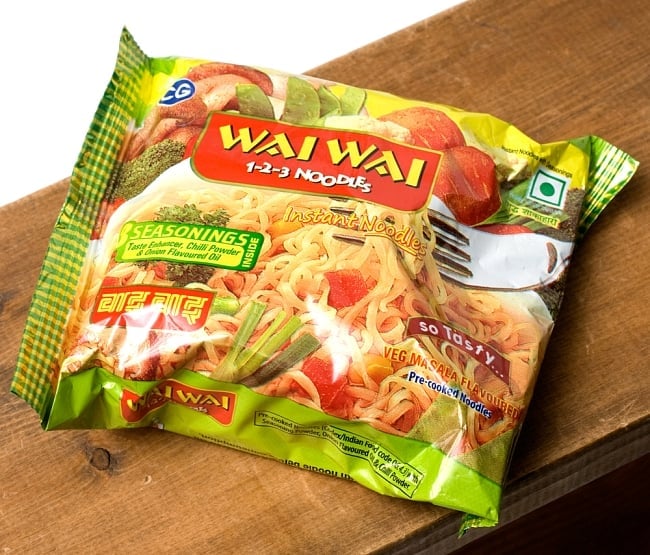 WAIWAI Noodles - ネパールのインスタントヌードル【ベジ・マサラ味】 4 - パッケージ写真です