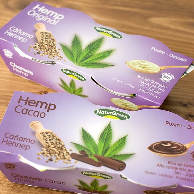 有機 ヘンプ デザート ナチュラル味 - Hemp Dessert Original 【Natur Green】 3 - ナチュラルな味とチョコ味の2種類があります。