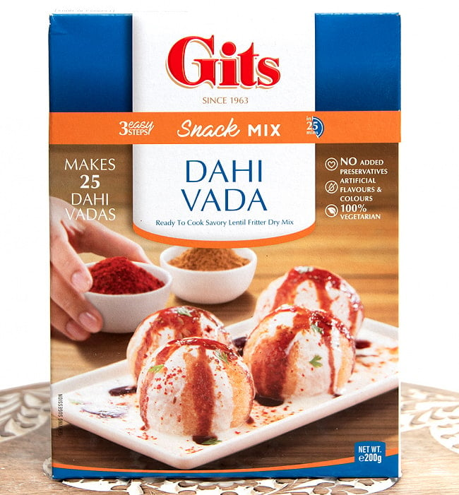 インドの軽食  ダヒ ヴァダイの素 -DAHI VADA Mix 【Gits】の写真1枚目です。この様なパッケージでお届けしますGits,インド料理,インド,インド軽食,料理の素,ヴァダイ