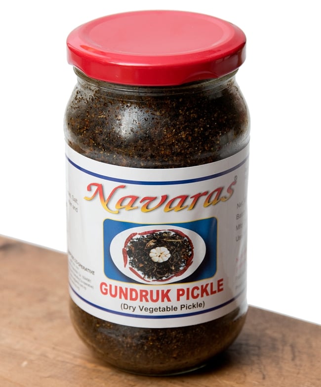 GUNDRUK PICKLE　乾燥させた青葉グンドゥルックのピックルの写真1枚目です。パッケージ写真ですネパール,ネパール 食品,ネパール 食材,発酵食品
