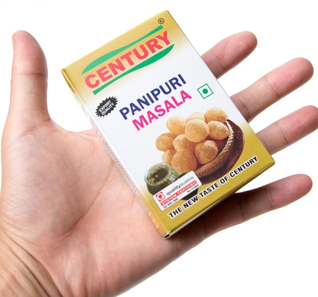 PANIPURI MASALA パニプリ・マサラ 50g 4 - サイズ比較のために手に持ってみました