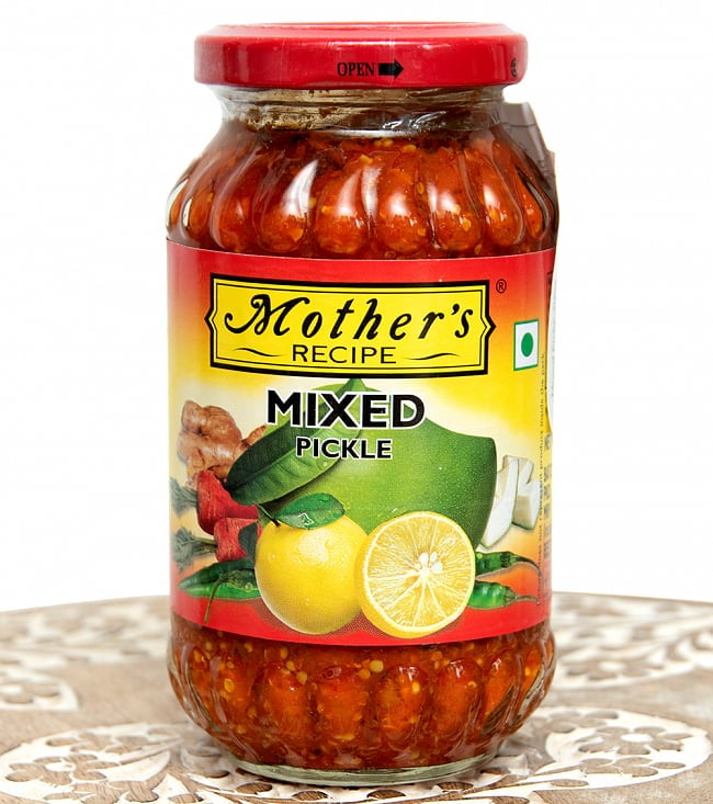 〔300g〕インドのピクルス （アチャール） - ミックス 【Mother】の写真Mother,インド料理,インド,アチャール,ピクルス,ミックス