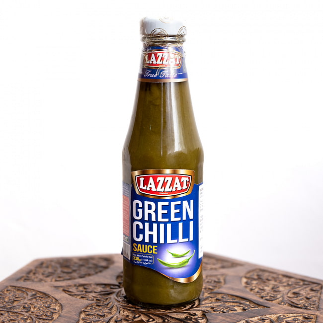 グリーンチリ ソース - Green Chili Sauce 330g 3 - こちらは〔2.Lazzat社〕です。