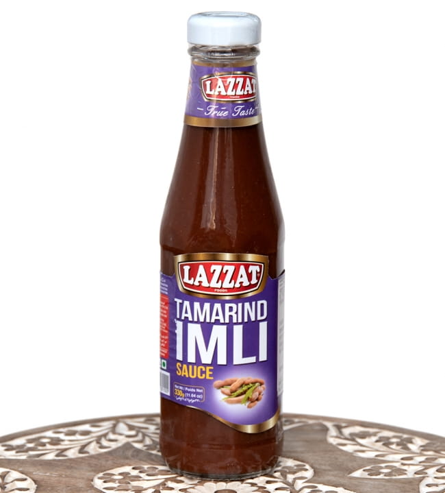 イムリ(タマリンド)ソース - Imli Sauce 330g 【LAZZAT】の写真1枚目です。イムラーはタマリンドのことです。チャツネやカレーに入れて手軽にお使いいただけます。パキスタン料理,パキスタン,チャツネ,ハラル,ピュアベジ，タマリンド，ドレッシング，ソース