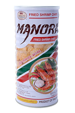 【6個セット】フライドシュリンプチップス - Lサイズ缶【Manora】の写真