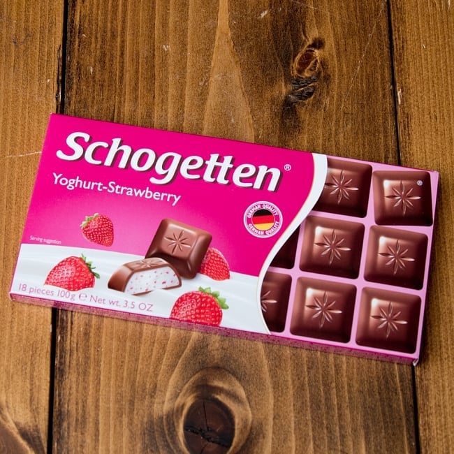 〔TRUMPF〕ドイツ製 トランフのチョコレート 人気のSchogettenシリーズ - ヨーグルトストロベリー 2 - このSchogettenはトランフでも人気のシリーズです